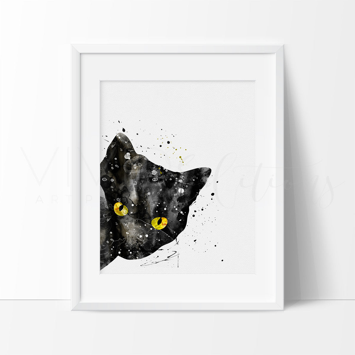 Black Cat Peek-A-Boo Print - VividEditions