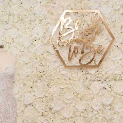 Bride to Be Hexagon Backdrop Sign, Wood or Acrylic - VividEditions