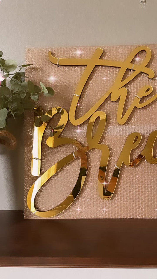 Custom Family Name Sign, Acrylic or Wood - 2pc Set