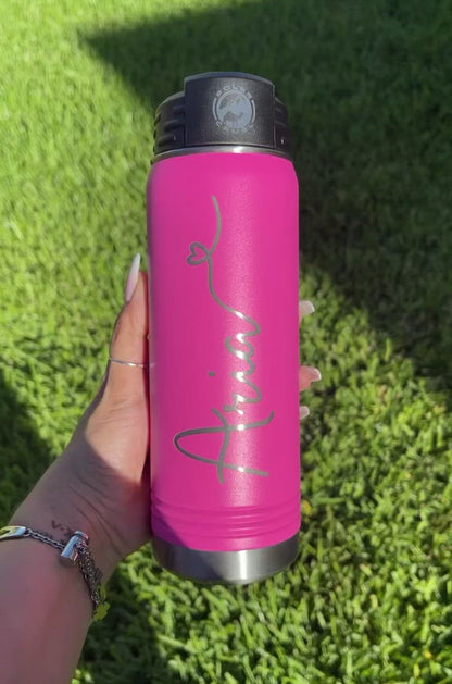 Personalized Engraved Water Bottle - 20oz (16 colors)
