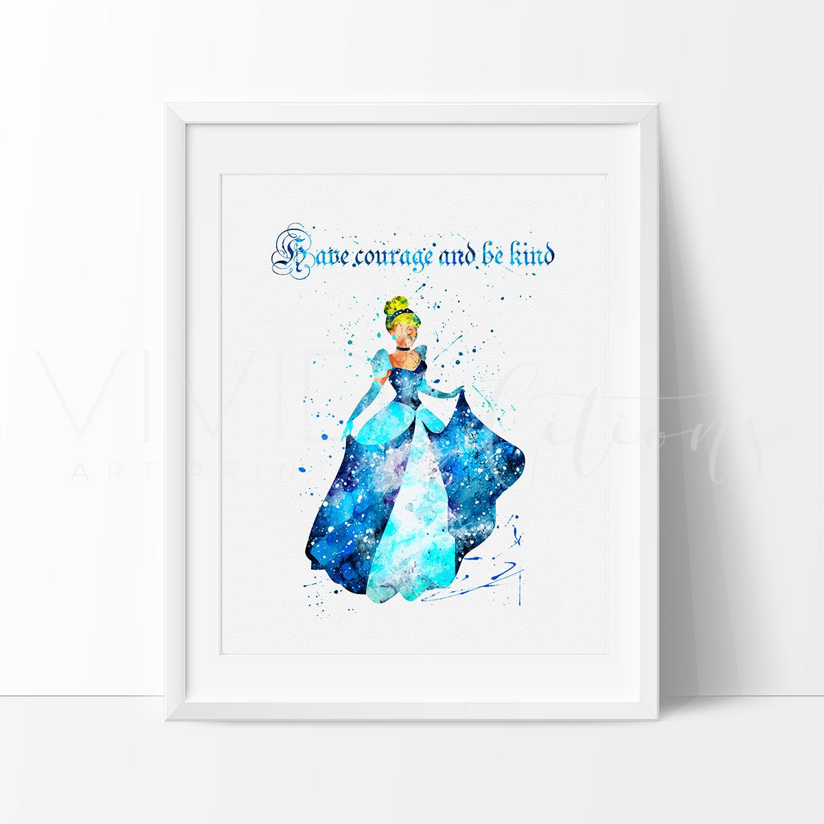 Cinderella 2 Watercolor Art Print Print - VividEditions