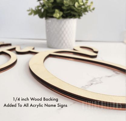 Custom Business Signage for Golden File Beauty Studio Name Sign - VividEditions