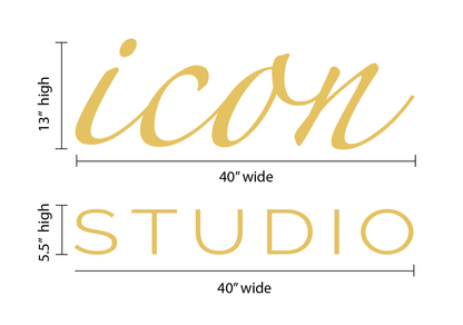 Custom Business Signage for Icon Studio Name Sign - VividEditions