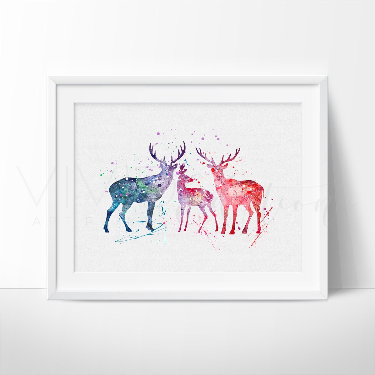 Deer Family Print - VividEditions