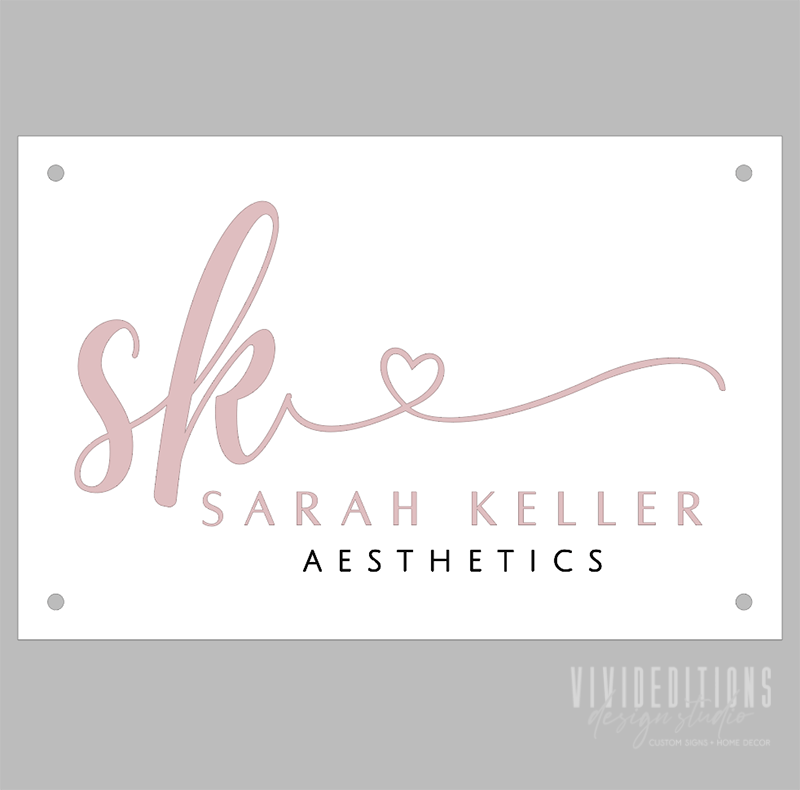 Double Initial Heart Swash Business Logo Sign - VividEditions
