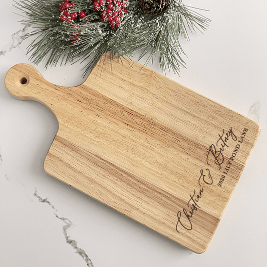 Engraved Wood Charcuterie Board (7 design options) Cutting Board - VividEditions