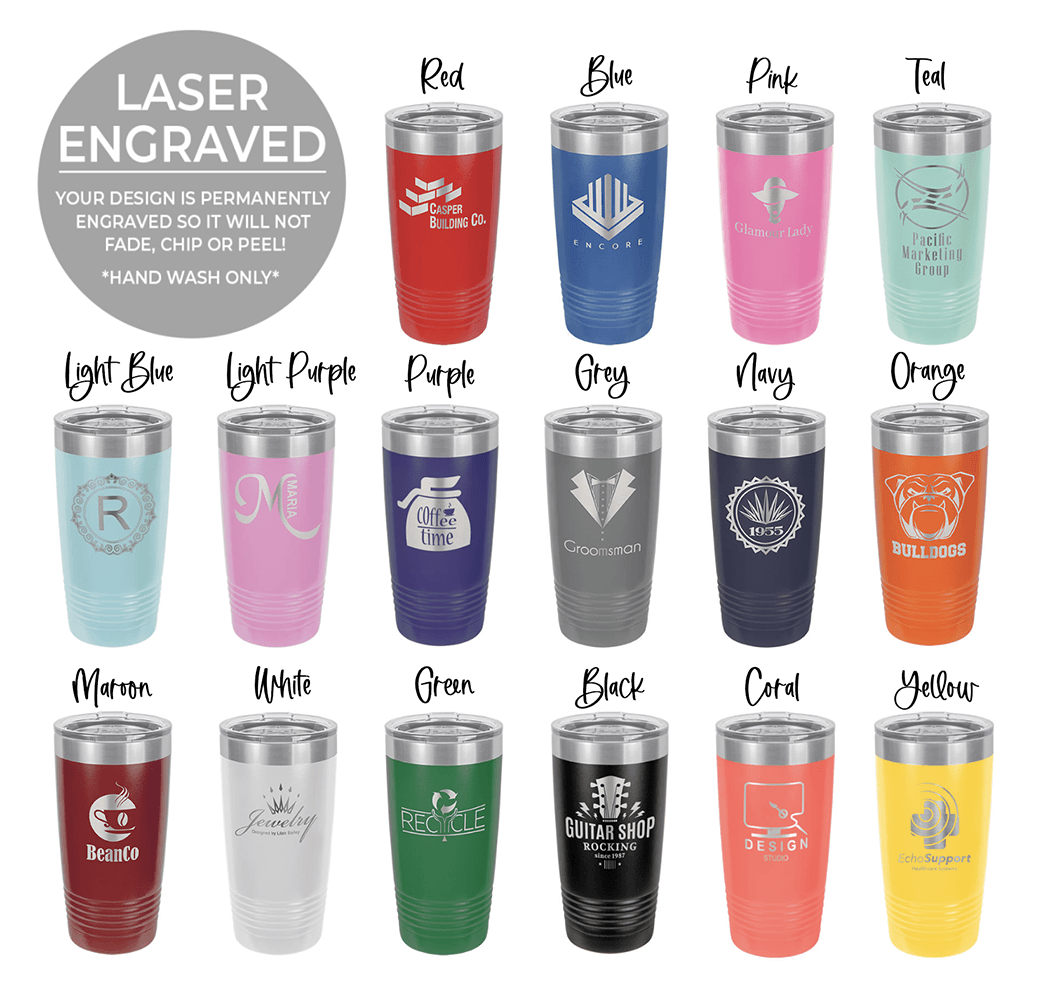 Faith Cross Laser Engraved Tumbler - 20oz (16 color options) Tumblers - VividEditions