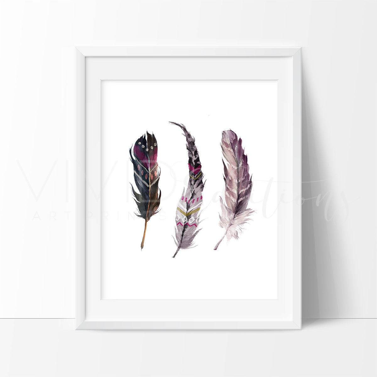 Boho Feathers 2 Print - VividEditions
