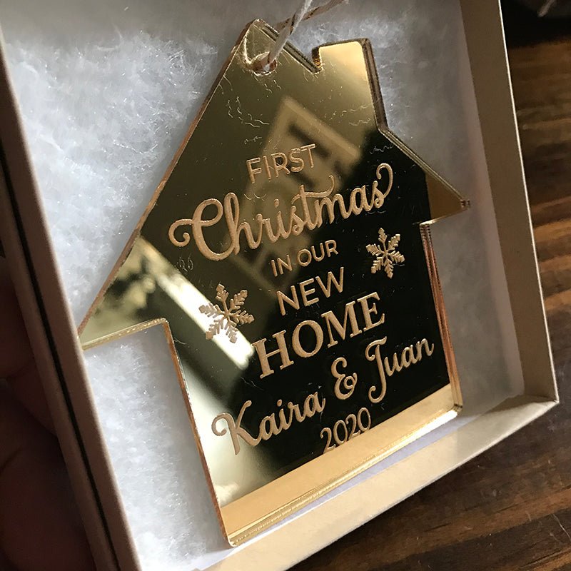 First Christmas New Home Personalized Ornament, Acrylic Ornament - VividEditions