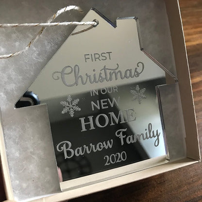 First Christmas New Home Personalized Ornament, Acrylic - VividEditions