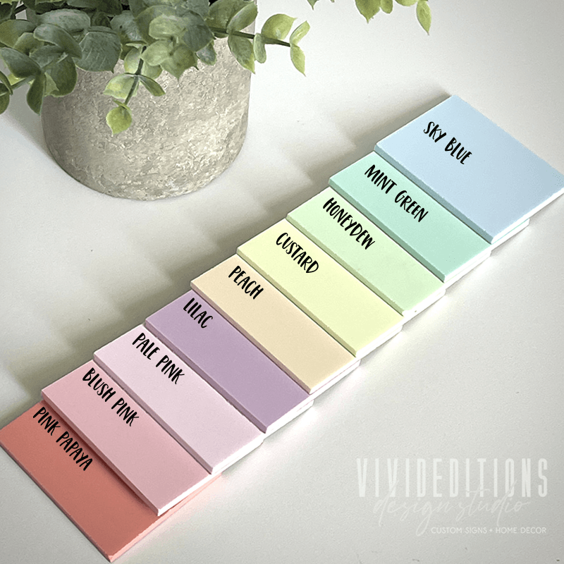 First & Middle Nursery Name Sign, Acrylic or Wood - 2pc Set - VividEditions