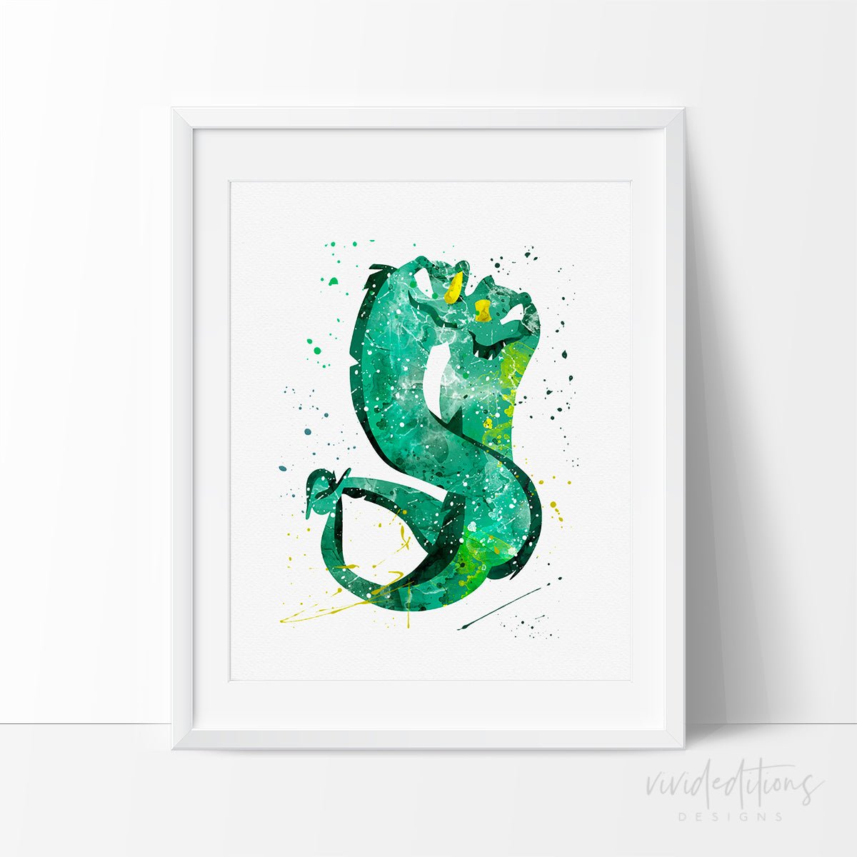 Flotsam and Jetsam Eels, Little Mermaid Watercolor Art Print Print - VividEditions