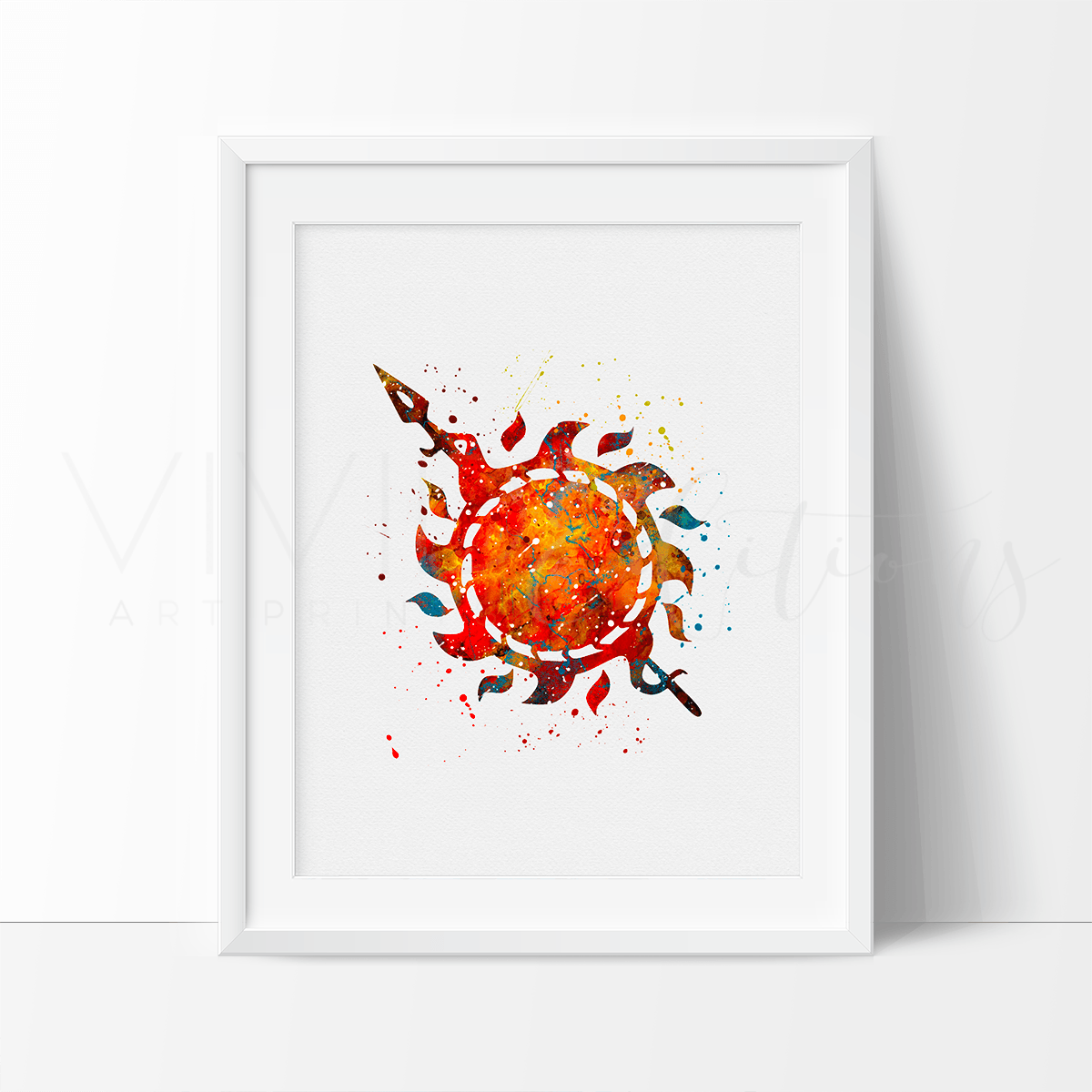 Game of Thrones, House Martell Watercolor Art Print Print - VividEditions