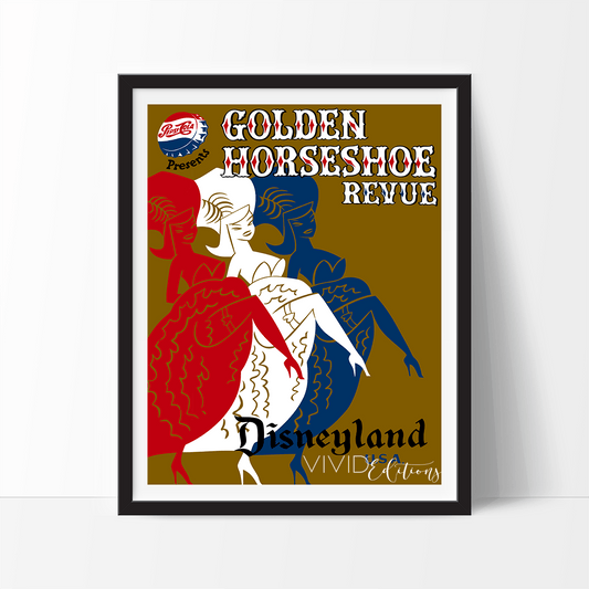 Golden Horseshoe, Disneyland Poster Print - VividEditions