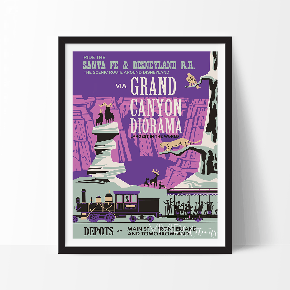 Grand Canyon Diorama, Disneyland Poster Print - VividEditions