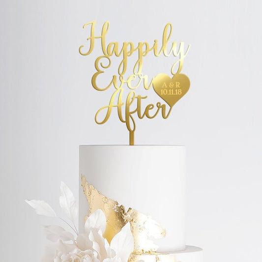 Happily Ever After Wedding Cake Topper - VividEditions