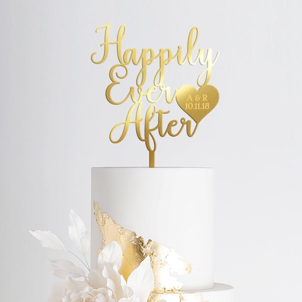 Happily Ever After Wedding Cake Topper - VividEditions