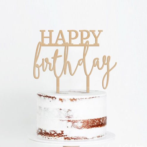 “Happy Birthday” Cake Topper - VividEditions