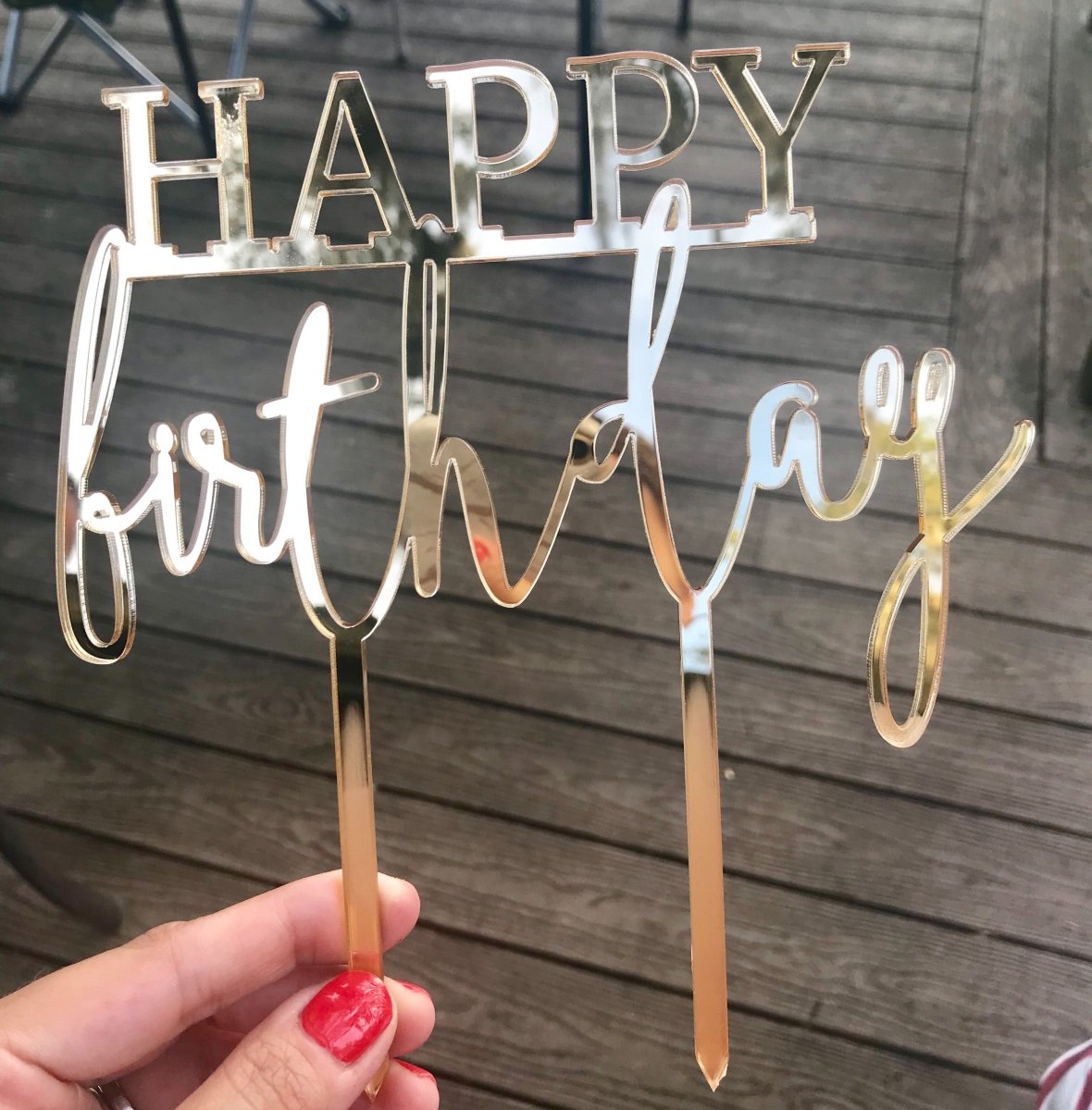 “Happy Birthday” Cake Topper - VividEditions