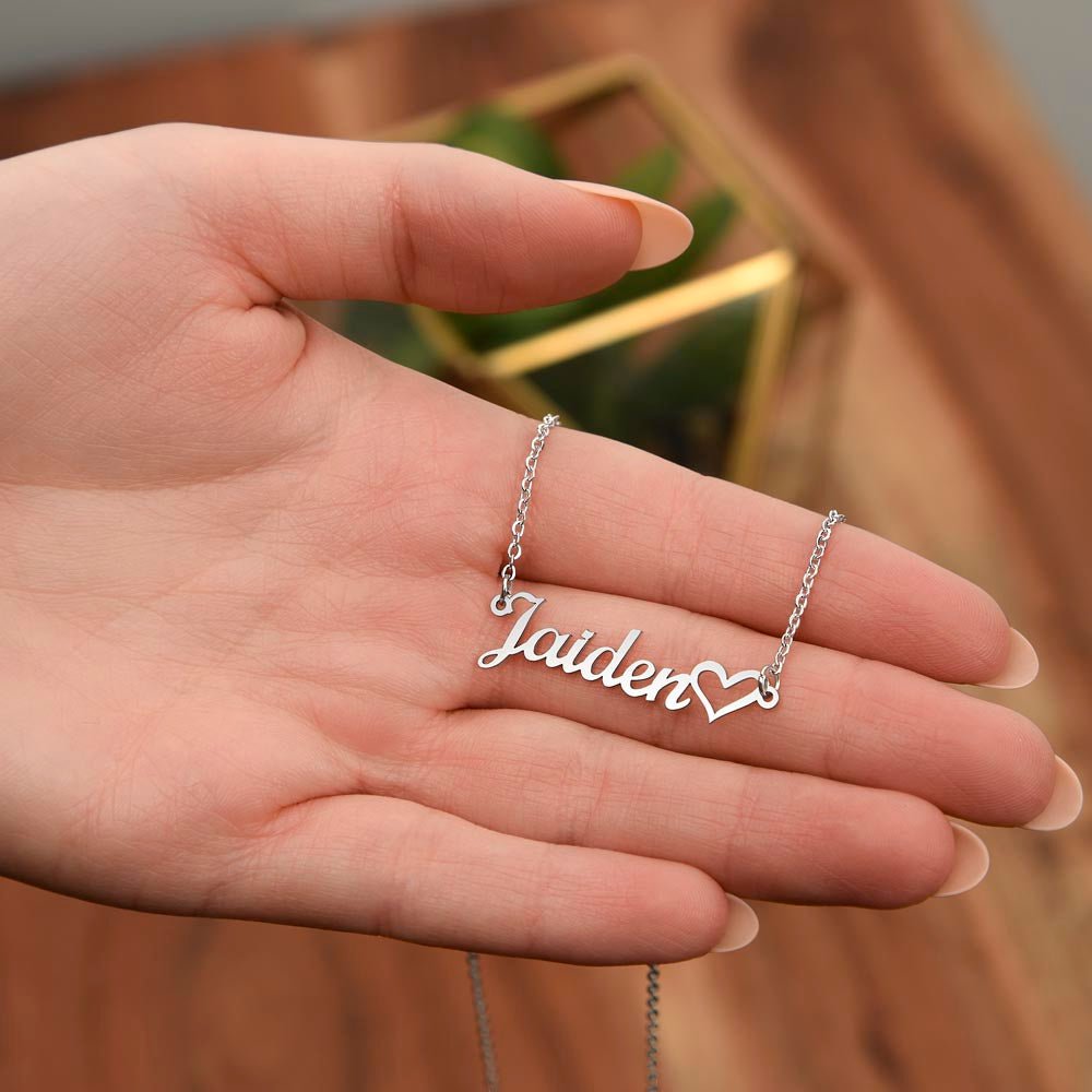 Heart Name Necklace Jewelry - VividEditions