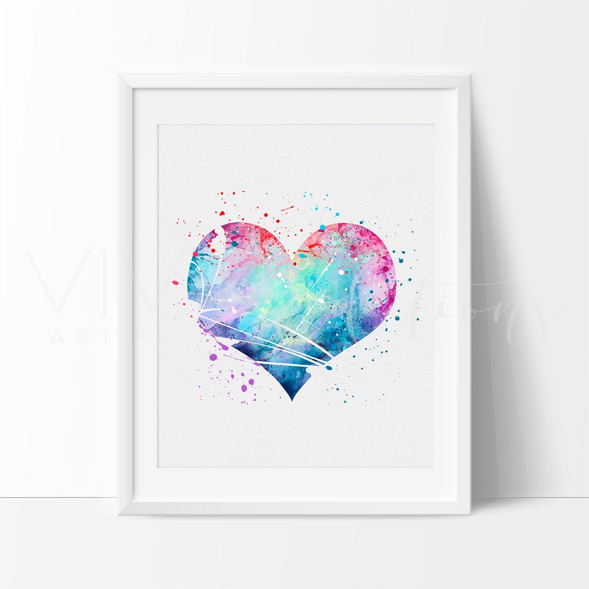 Heart Watercolor Art Print Print - VividEditions