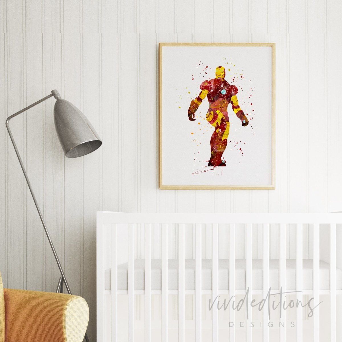 Iron Man 2 Watercolor Art Print Print - VividEditions