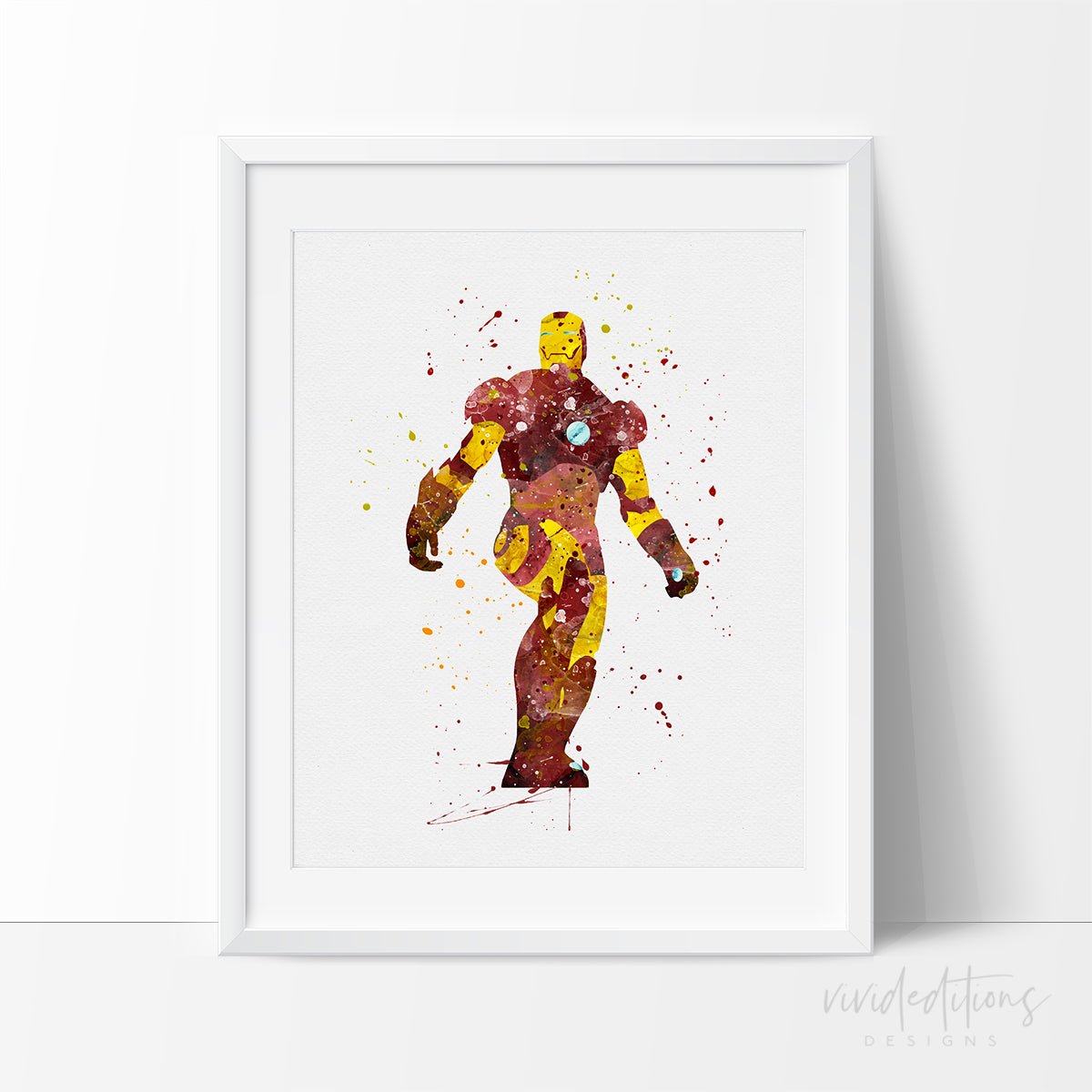 Iron Man 2 Watercolor Art Print Print - VividEditions