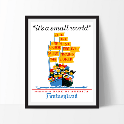 It's a Small World, Disneyland Poster Print - VividEditions