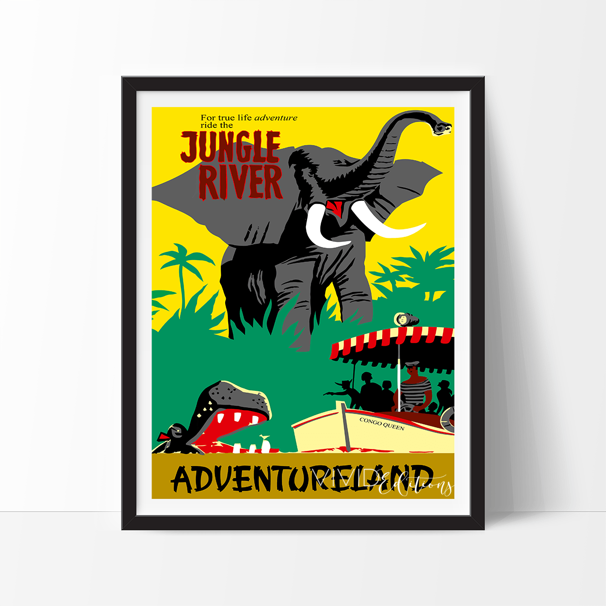 Jungle River, Disneyland Poster Print - VividEditions