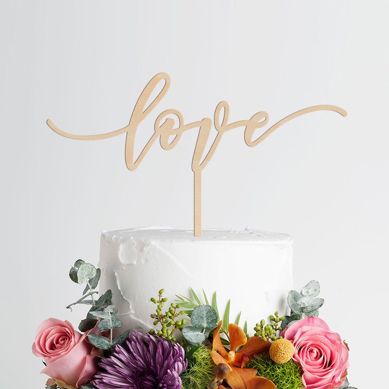 Love Wedding / Engagement Cake Topper - VividEditions