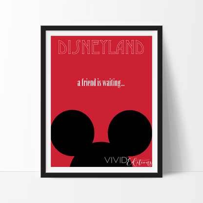 Mickey Mouse Ears, Disneyland Poster Print - VividEditions