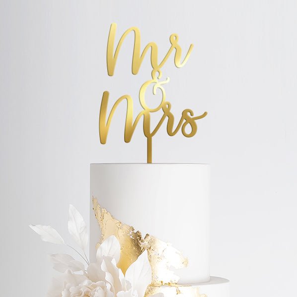 Mr & Mrs Wedding Cake Topper 2 - VividEditions