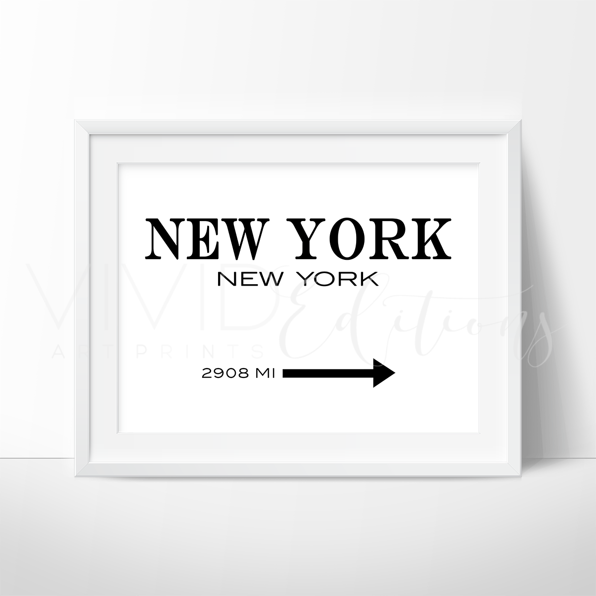 New York City, Fashion Art B+W Print - VividEditions