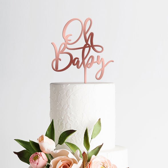 Oh Baby Cake Topper, Baby Shower Cake Topper - VividEditions