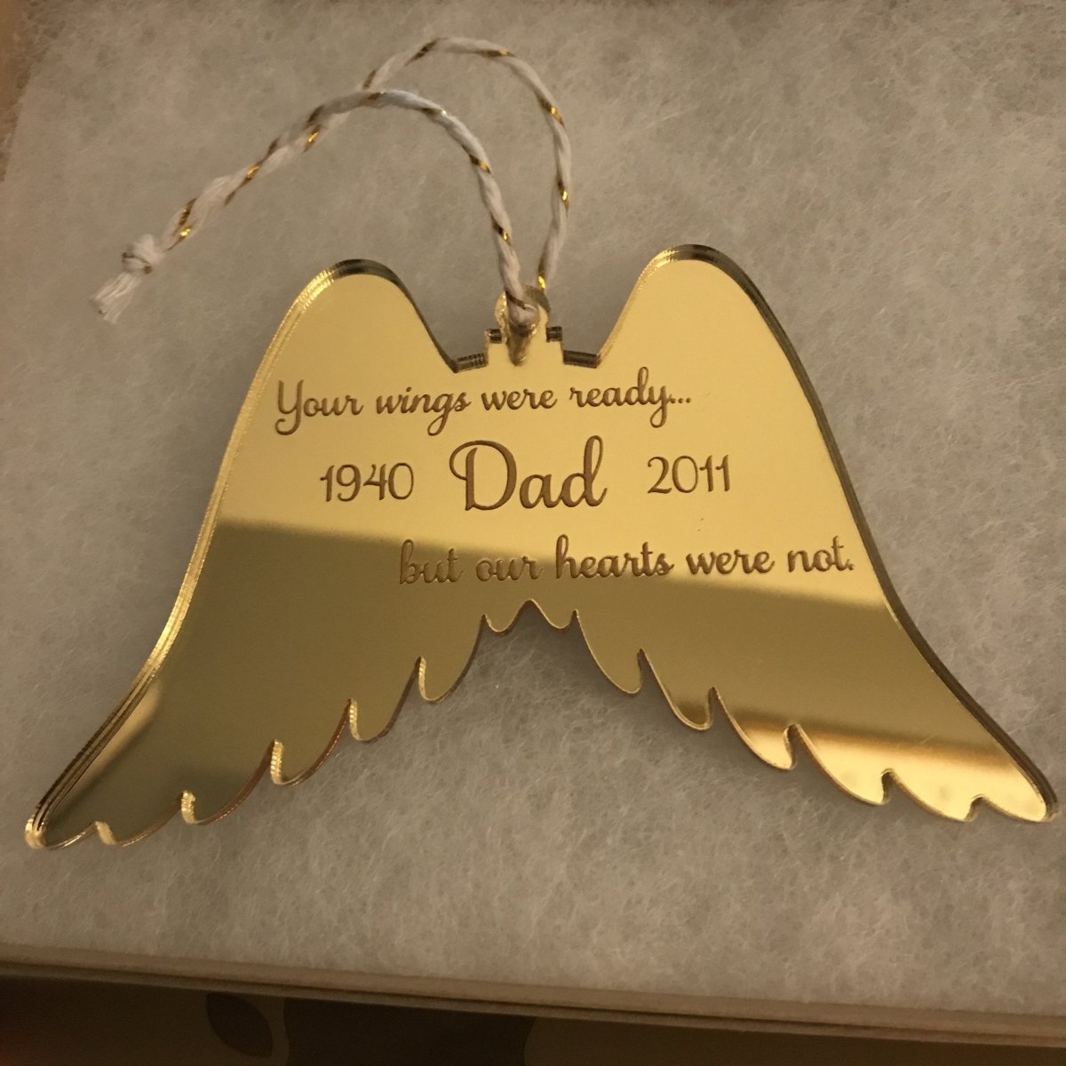 Personalized Angel Wings Remembrance Christmas Ornament Ornament - VividEditions