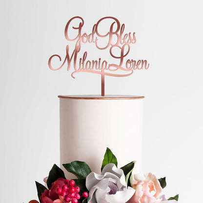 Personalized Christening / Baptism Cake Topper - VividEditions