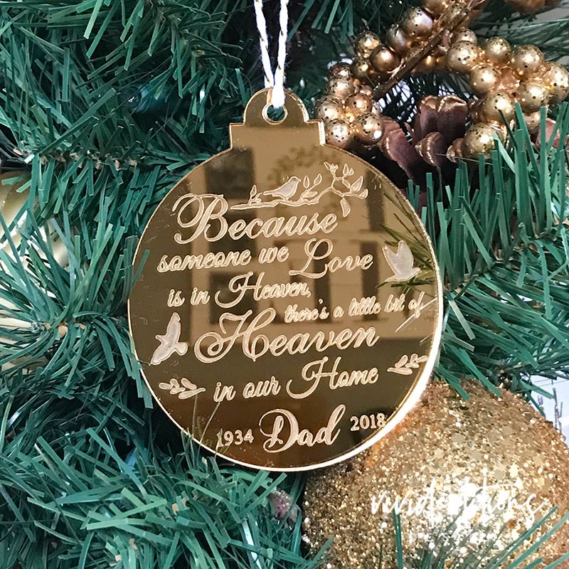 Personalized Remembrance Christmas Ornament - VividEditions