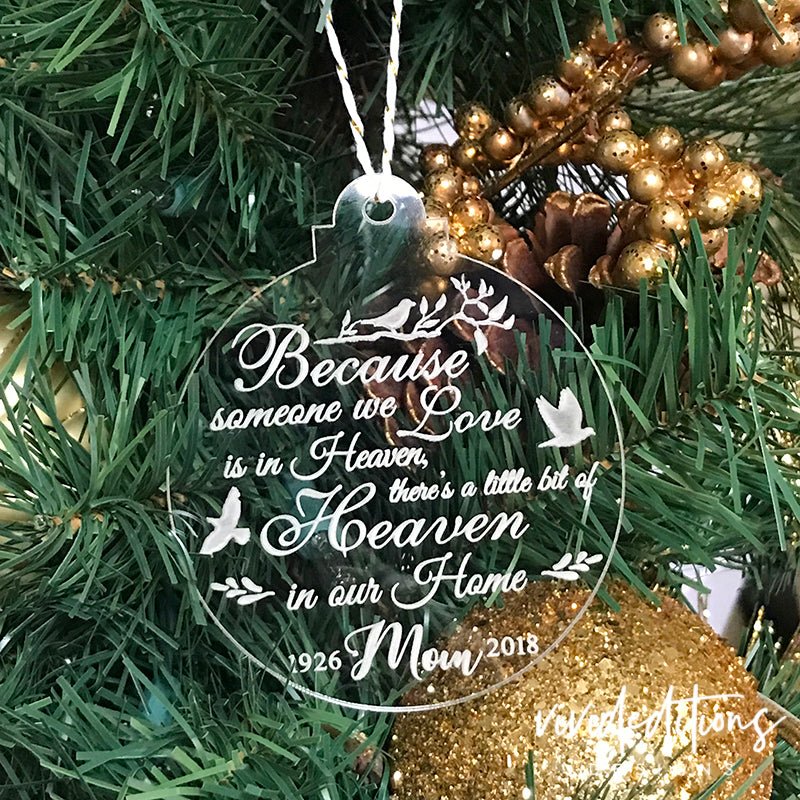 Personalized Remembrance Christmas Ornament - VividEditions