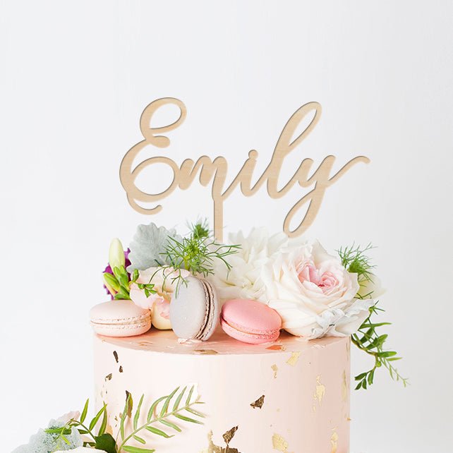 Personalized Name Cake Topper, Acrylic or Wood