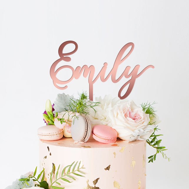 Personalized Name Cake Topper, Acrylic or Wood