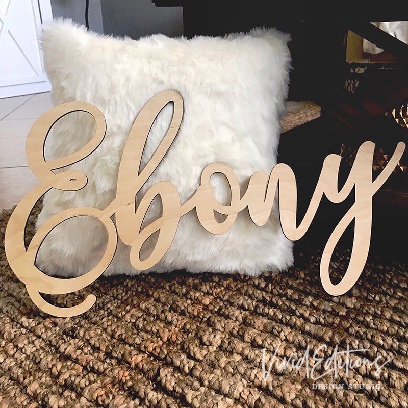 Personalized Name Sign, Premium Birch Wood - VividEditions