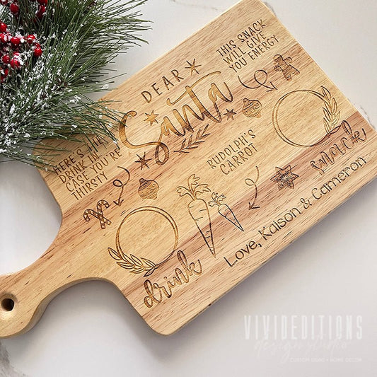 Personalized Santa Cookie Tray Board - VividEditions