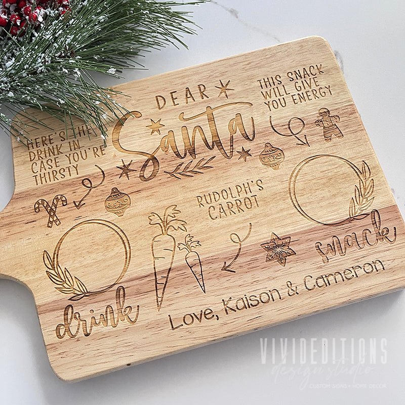 Personalized Santa Cookie Tray Board - VividEditions