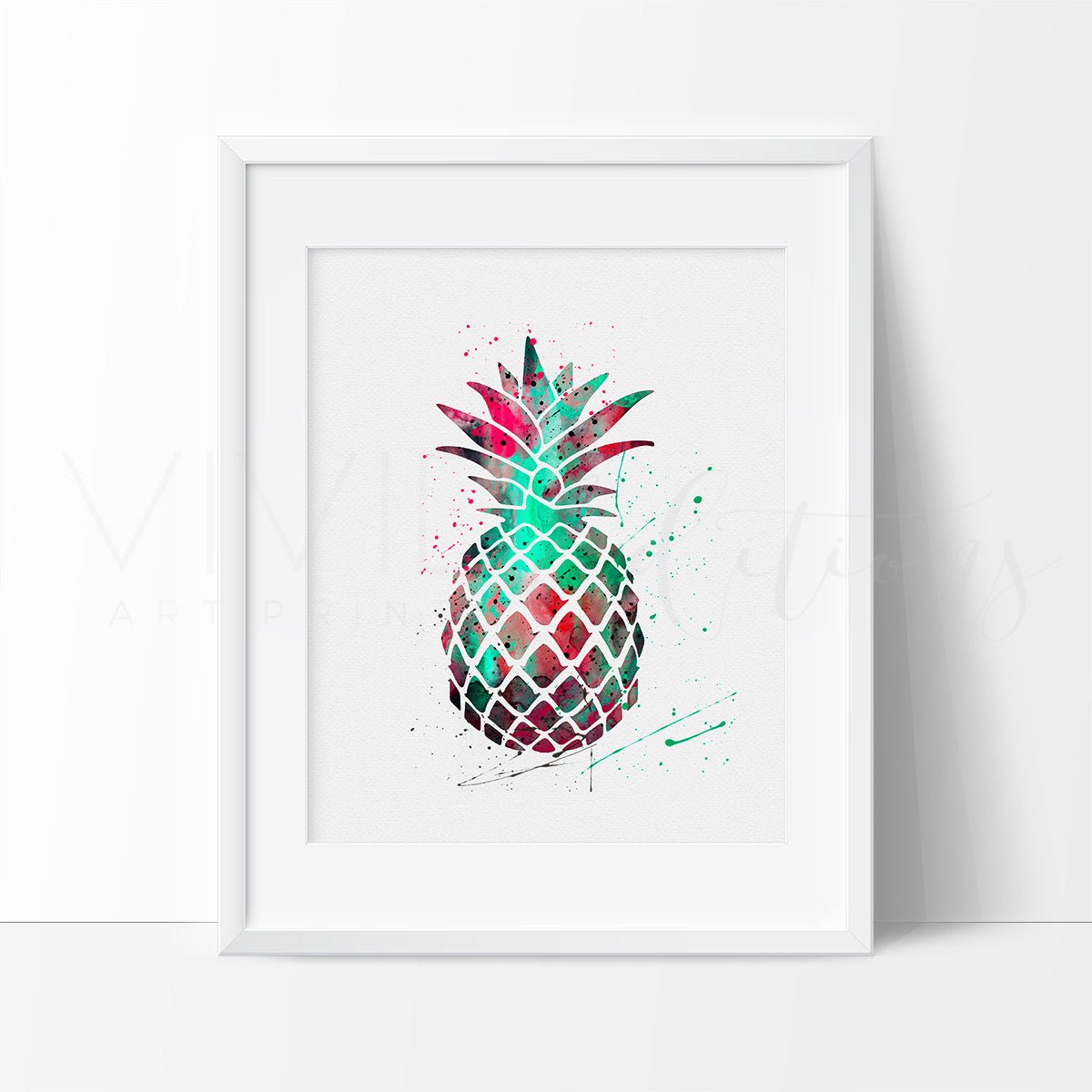Pineapple 3.0 Watercolor Art Print Print - VividEditions