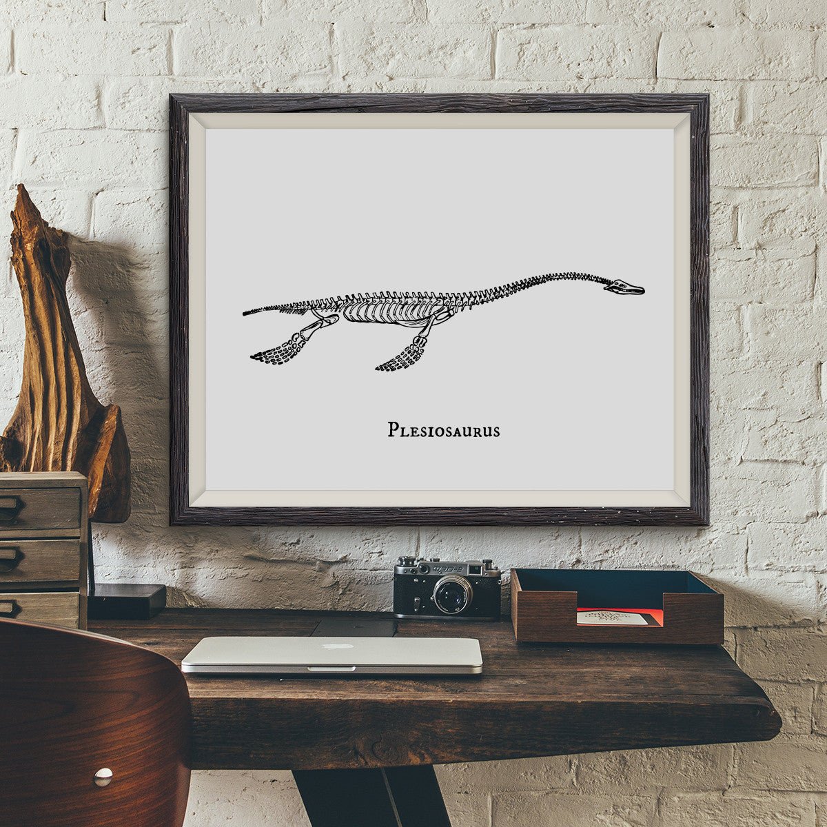 Plesiosaurus Vintage Dinosaur Illustration - VividEditions