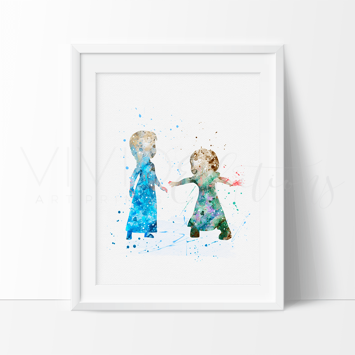 Princess Elsa & Anna 4 Print - VividEditions