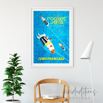Rocket Jets, Disneyland Poster Print - VividEditions