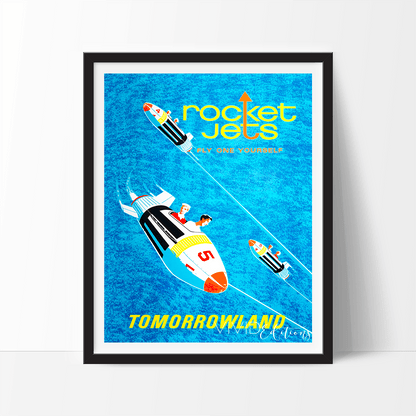 Rocket Jets, Disneyland Poster Print - VividEditions