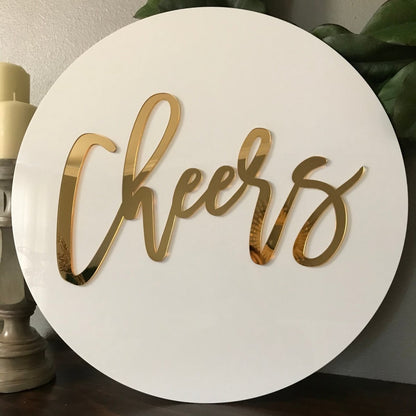 Round 3D Acrylic Name Sign - Baby Shower / Nursery Name Sign