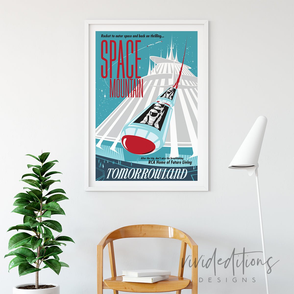 Space Mountain Tomorrowland, Disneyland Poster Print - VividEditions